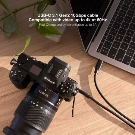 Nanocable Cable USB-C a USB-C 1,5 m 10Gbps 100W Negro Nanocable Cable USB-C a USB-C 1,5 m 10Gbps 100W Negro